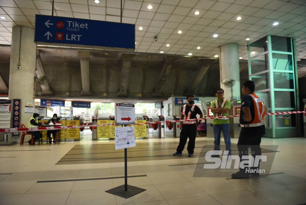Stesen LRT Bandaraya ditutup pada Isnin. - FOTO RAFEQ REDZUAN