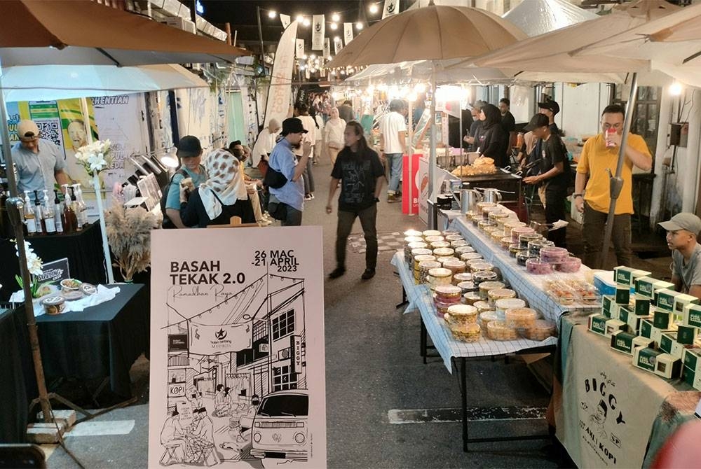 Lorong belakang yang dihidupkan kembali serta diberi nafas baharu dikenali sebagai 'Basah Tekak'.