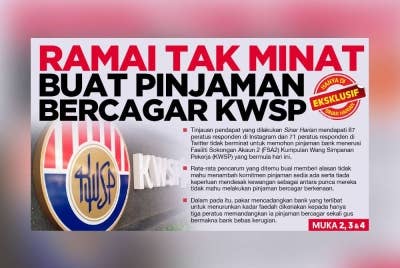 Laporan muka depan akhbar Sinar Harian pada Jumaat.