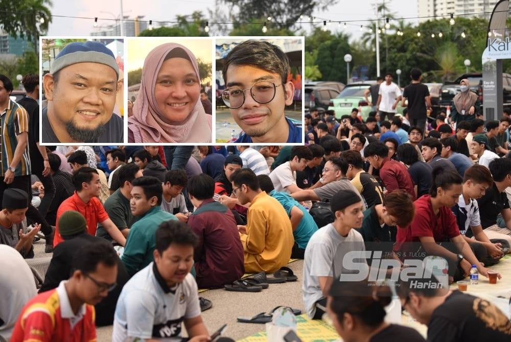 Iftar ala Madinah @Karangkraf mendapat sambutan orang ramai. Gambar kecil: Mohd Sabhi (kiri), Wan Noor Suzana dan Firdaus