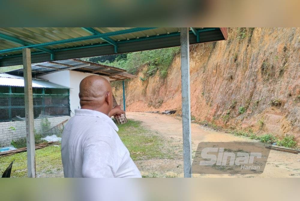 Hamdan menunjukkan lokasi haiwan itu muncul.