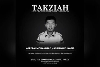 Mohamad menerusi catatan di Facebook turut mengucapkan takziah kepada isteri Allahyarham, Nurhayatul Husna Abdul Muttalib. - Foto Facebook Mohamad Hasan