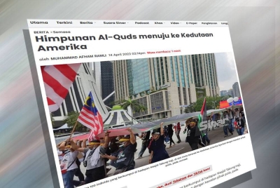 Laporan Sinar Harian pada Jumaat.