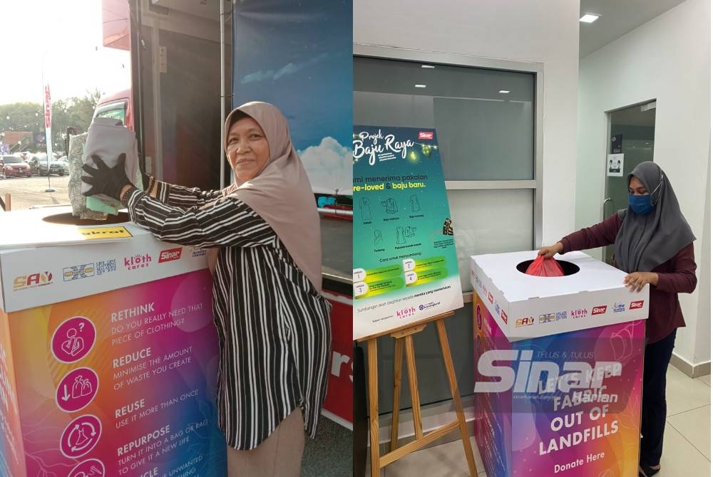 Antara penyumbang yang menyokong insiatif #Projek Baju Raya.