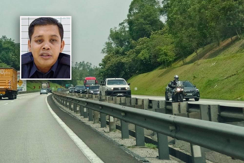 Aliran trafik menghala ke utara lancar meskipun kenderaan bertambah. (Gambar kecil: Mohd Alifarihan)