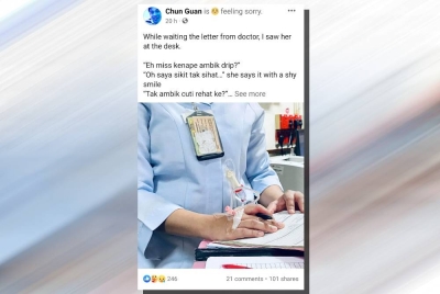 Gambar dikongsikan Chun Guan sebelum tular di media sosial pada Selasa.