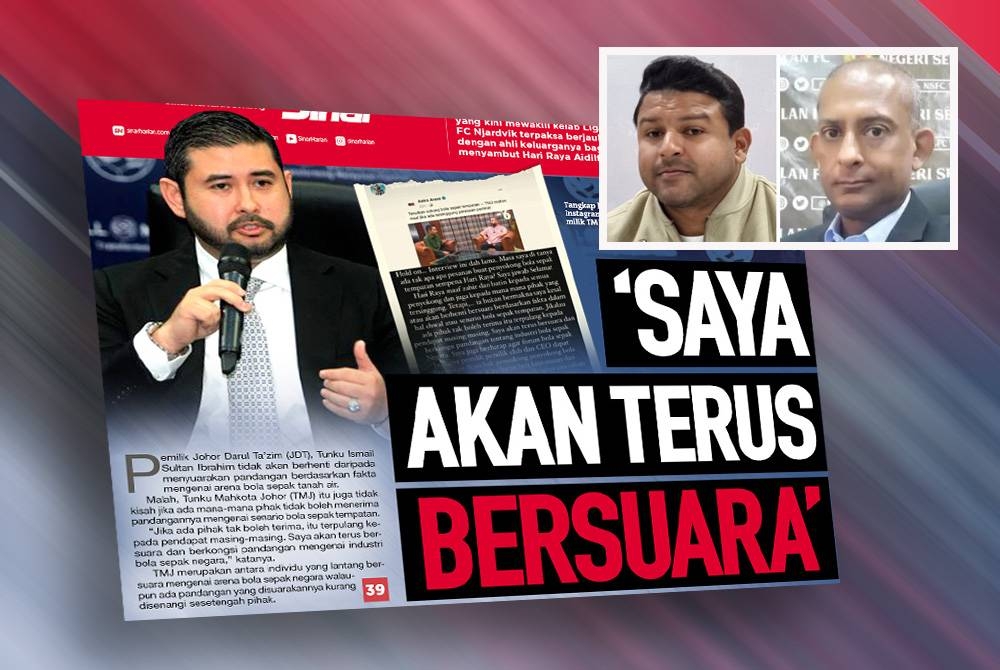 Laporan Sukan Sinar pada Selasa. (Gambar kecil: Stanley dan Satwant)