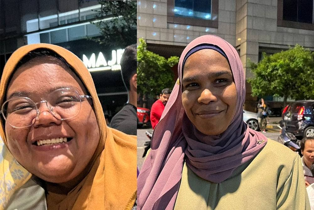 Azza (kiri) dan Rubiah.