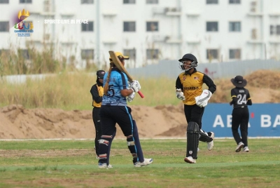 Aksi Malaysia menentang Myanmar dalam perlawanan pembukaan Kumpulan A, Sukan SEA Kemboja 2023 pada Ahad. Foto: Cambodia 2023
