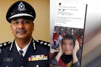 Vijaya Rao ( Remaja berusia 17 tahun yang dilapor hilang minggu lalu dijumpai di rumah rakannya di Perak pada Selasa. - Foto Tular Facebook)