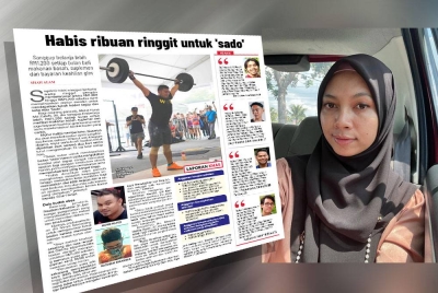 Laporan Sinar Harian pada Selasa. Noor Kamsina (kanan).