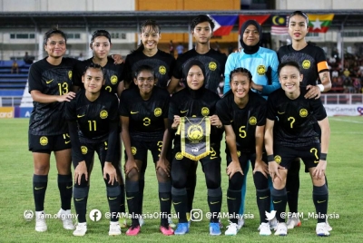 Malaysia tewas 0-1 kepada Filipina pada aksi kedua Kumpulan A saingan Sukan SEA 2023 malam Sabtu. - Foto FAM