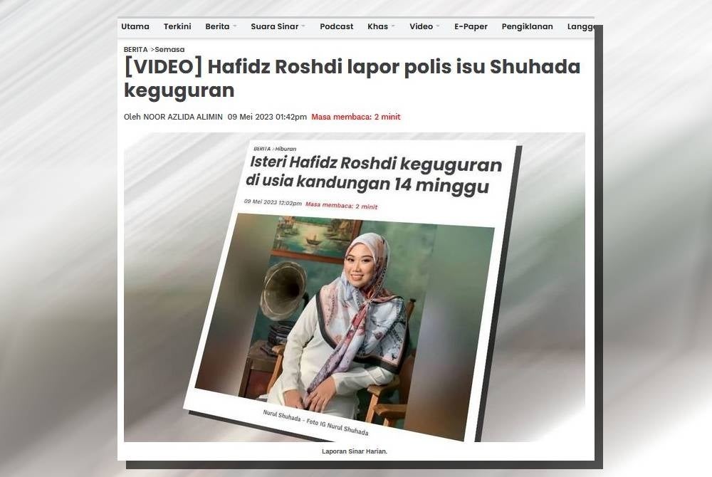 Laporan Sinar Harian pada Selasa.