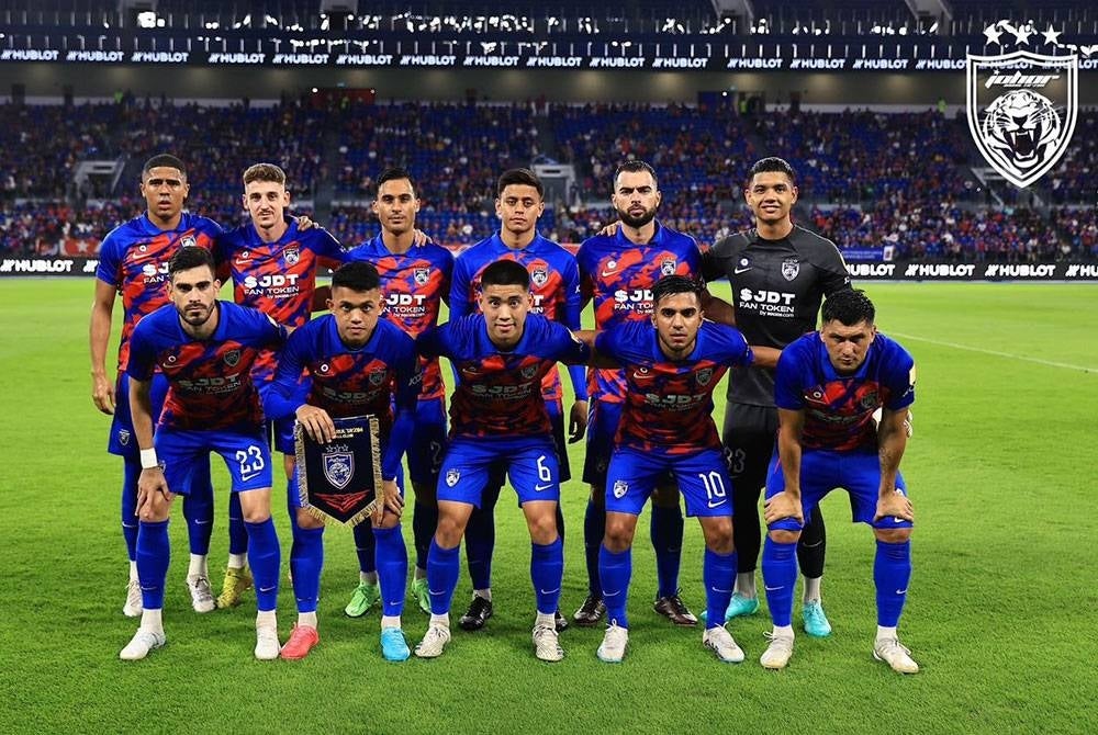 Kesebelasan utama JDT pada aksi berdepan Kelantan United FC. - foto fb Johor Southern Tigers