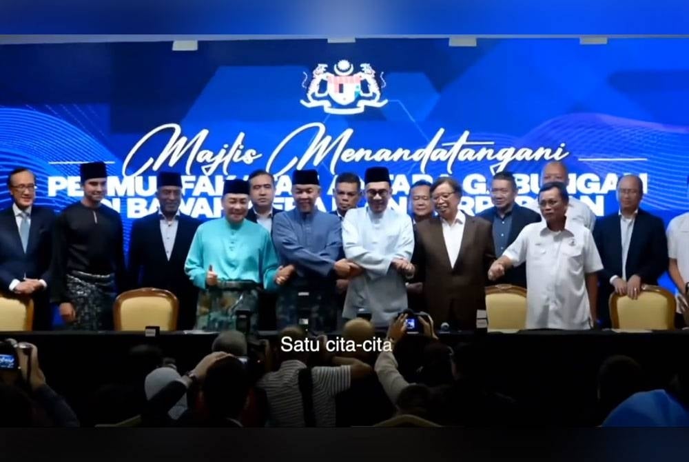 Tangkap layar muzik video ‘Bersama Demi Malaysia’ yang dikongsikan pada Ahad.