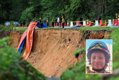 Lowena (gambar kecil) masih terbayang operasi mencari dan menyelamat (SAR) dalam tragedi tanah runtuh di Batang Kali, Selangor pada Disember tahun lepas.