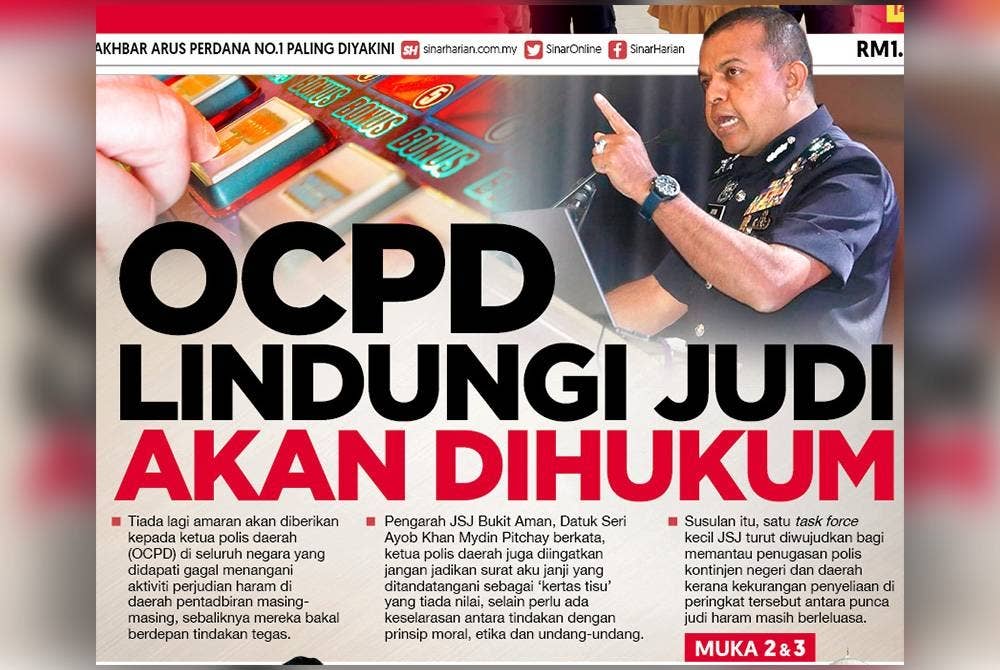 Laporan muka depan Sinar Harian pada Selasa.