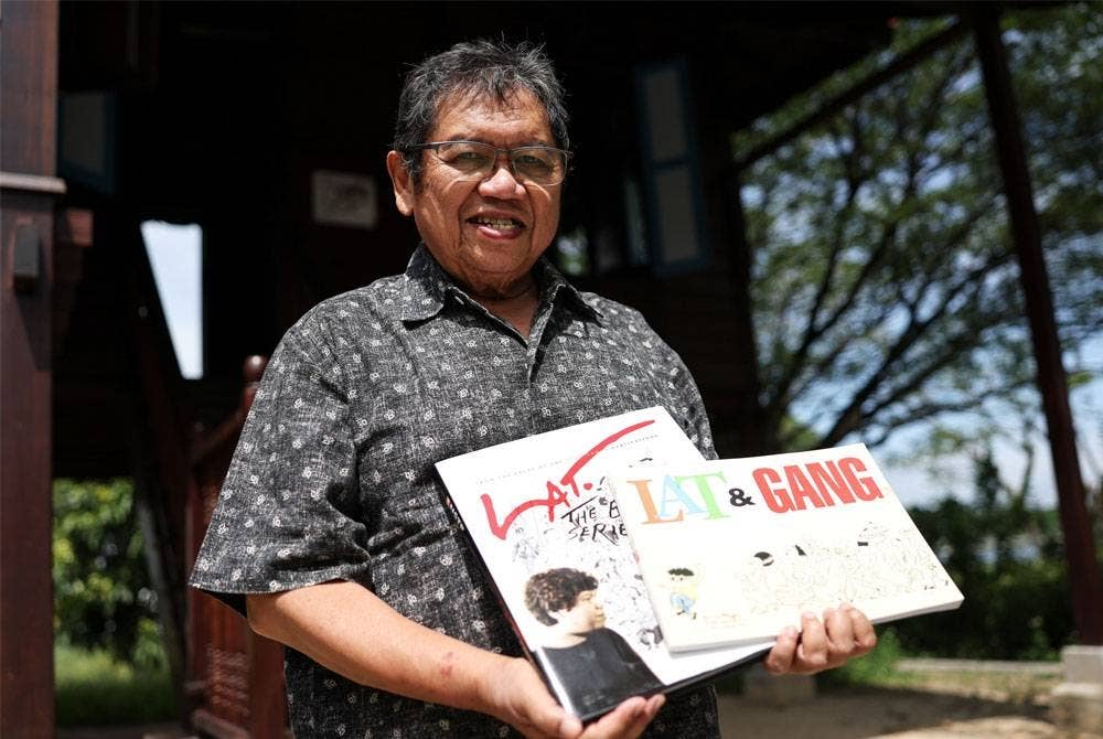 Peluang memegang pen dan buku nota sebagai wartawan meja jenayah nyata memberi kesan besar kepada kartunis Lat yang dianugerahkan Anugerah Hawana 2023. - Foto Bernama