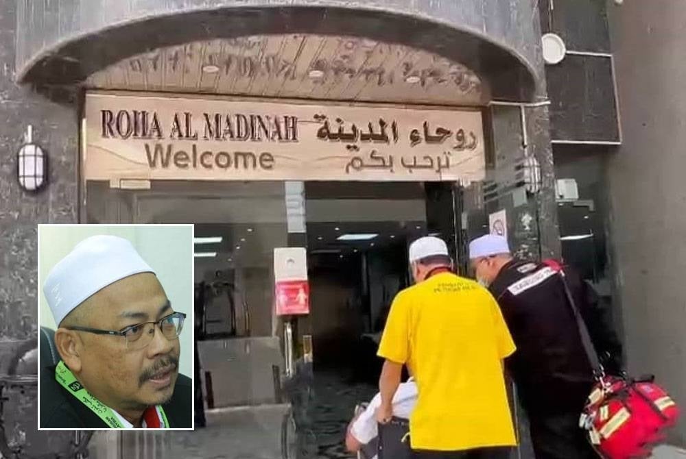 Pusat Rawatan Madinah yang beroperasi di Hotel Roha. Gambar kecil: Dr Abdul Jalil