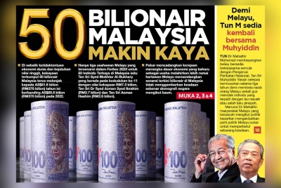 Laporan muka depan Sinar Harian pada Jumaat.