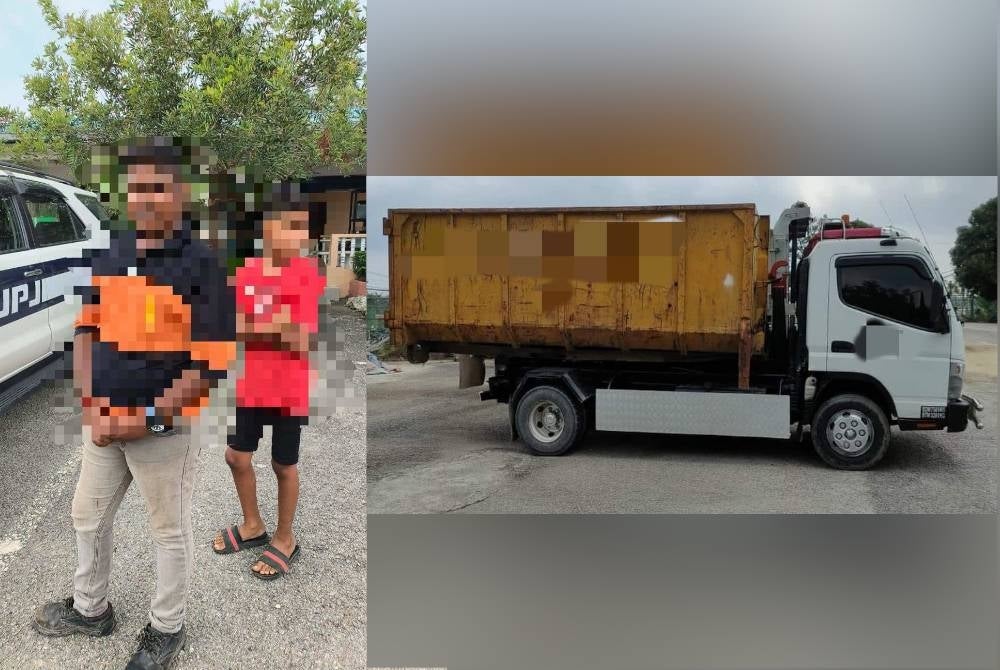 JPJ Selangor menahan sebuah lori roro yang dipandu remaja berusia 13 tahun di Persiaran Mokhtar Dahari, Shah Alam pada Sabtu. - Foto JPJ Selangor