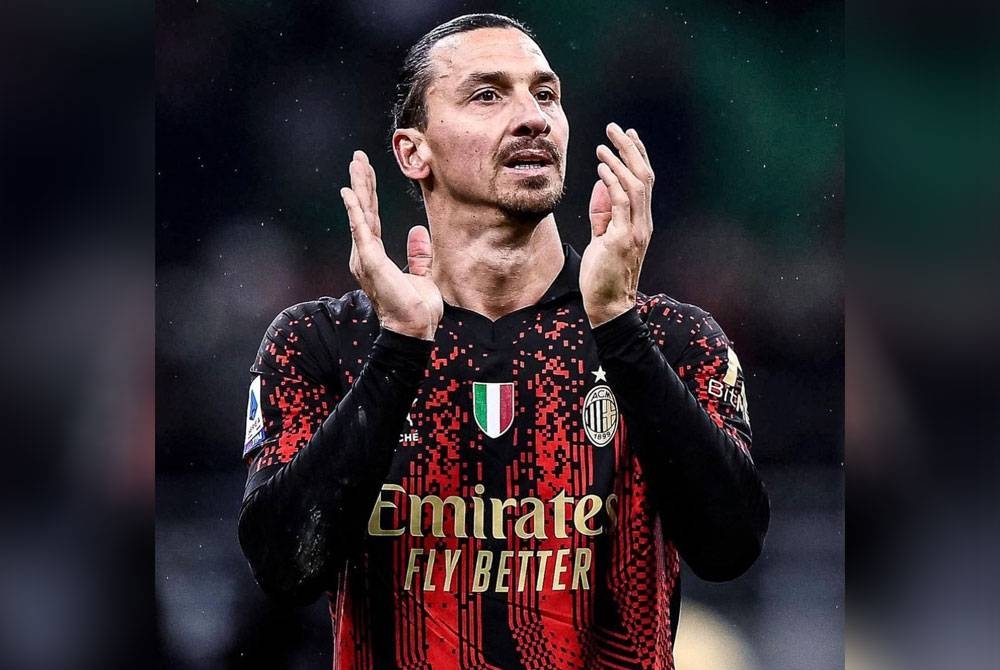 Zlatan Ibrahimovic membuat keputusannya untuk berhenti bermain semasa majlis selepas kemenangan 3-1, AC Milan ke atas Verona dalam kempen Serie A. - Foto: Agensi