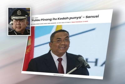 Laporan Sinar Harian pada 29 Mei lalu. Gambar kecil: Kok Chin