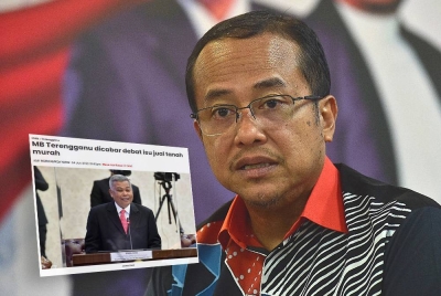 Ahmad Samsuri enggan layan cabaran Ahmad Said untuk berdebat berhubung isu penjualan tanah kerajaan kepada sebuah NGO.