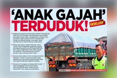 Muka depan akhbar Sinar Harian pada Sabtu.