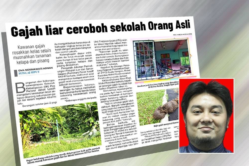 Laporan Sinar Harian pada Ahad. Gambar kecil: Tengku Rinalfi Putra