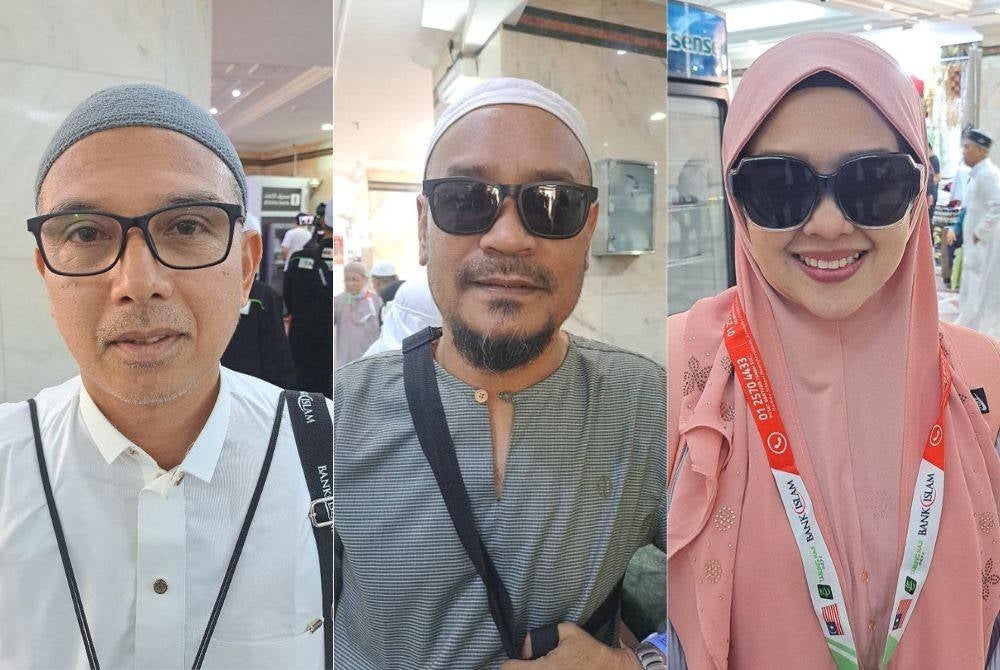 Dari kiri: Azman, Ahmad Nizam, dan Misnadia