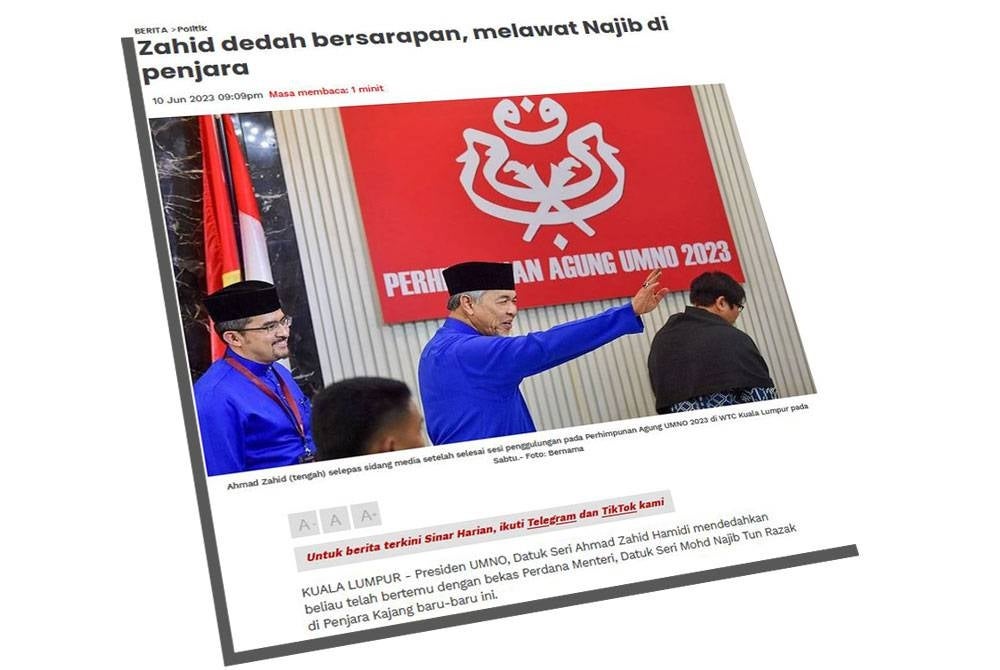 Laporan Sinar Harian pada 10 Jun lepas.
