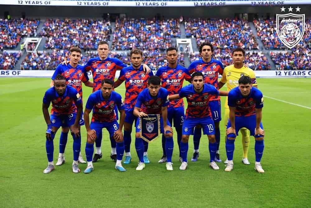 Kesebelasan utama JDT pada aksi persahabatan berkenaan - Foto FB Johor Southern Tigers