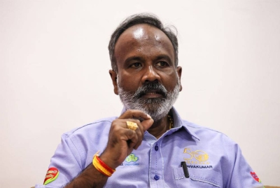 Sivakumar pada sidang media semasa melakukan lawatan ke Pusat Rehabilitasi Perkeo Kuala Terengganu, pada Selasa. - Foto Bernama