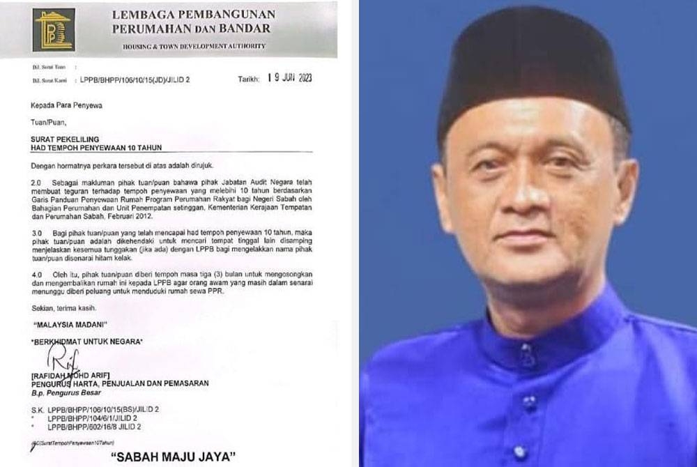 Surat yang didakwa daripada LPPB tular meminta penyewa lebih 10 tahun mengosongkan rumah.