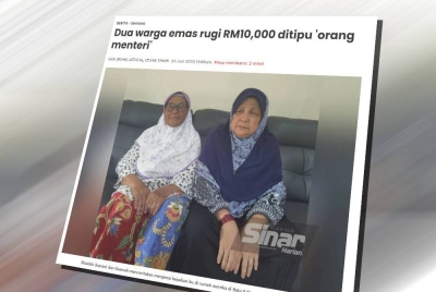 Laporan Sinar Harian pada Khamis.