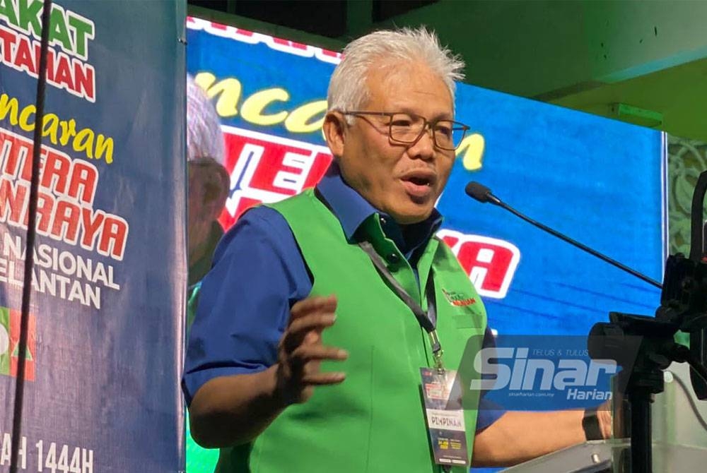 Hamzah ketika berucap pada Himpunan Ppakat Pertahan dan Pelancaran Jentera Pilihan Raya PN Kelantan di Stadium Sultan Muhammad ke-IV pada Sabtu.