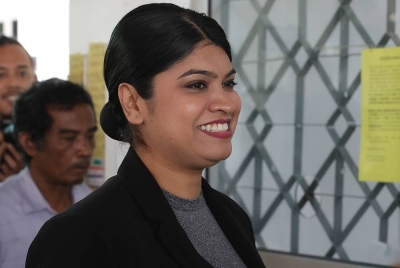 Inspektor Percubaan S Sheila Sharon. - Foto Bernama