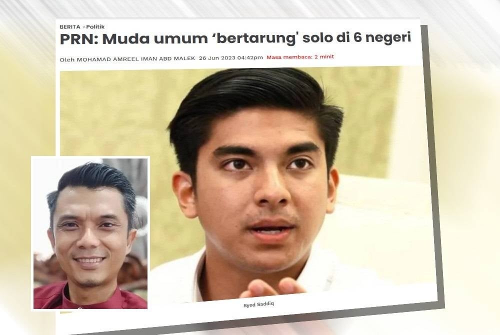 Laporan Sinar Harian pada Isnin. - Gambar kecil: Esa