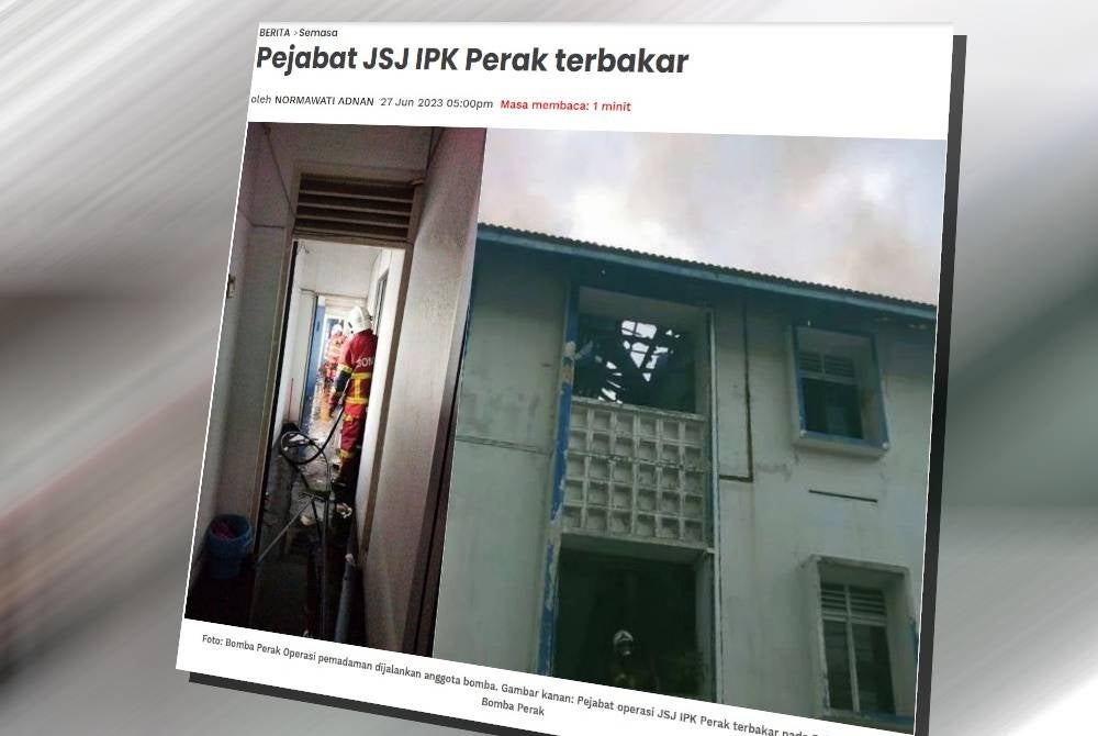 Laporan Sinar Harian pada Selasa.