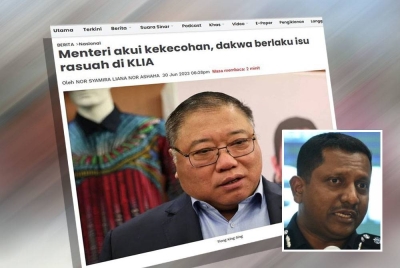 Laporan Sinar Harian pada Jumaat. Gambar kecil: Hussein