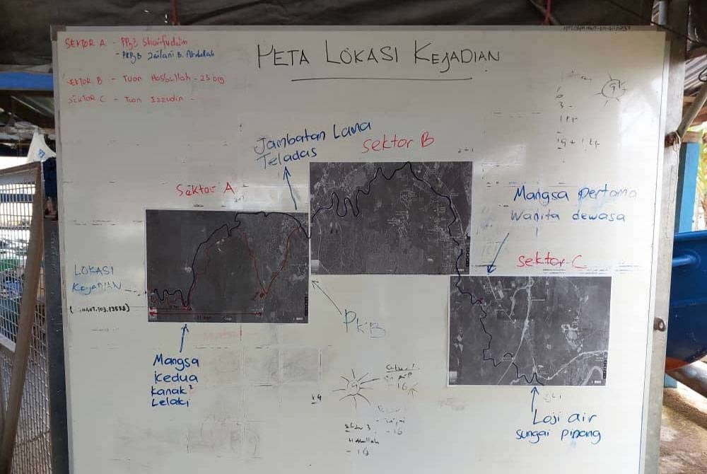 Peta lokasi kejadian tragedi kepala air di Jeram Air Putih, Kampung Air Putih, Kemaman.