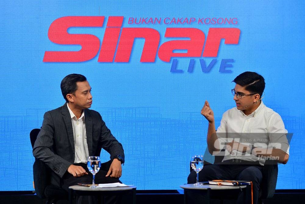 Sinar Live bersama Presiden Muda, Syed Saddiq Syed Abdul Rahman yang membicarakan Mampukah Muda jadi kuasa ketiga? yang berlangsung di Studio Sinar Harian hari ini ini. - Foto Sinar Harian / Asril Aswandi Shukor.