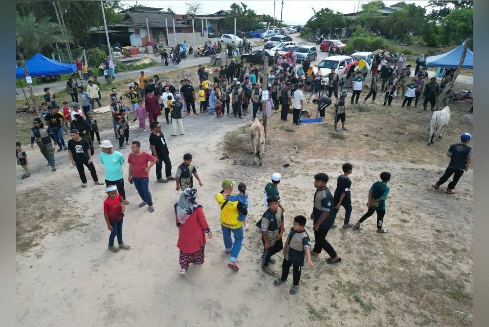 Semua peringkat usia tidak kira golongan remaja atau sudah berusia akan bersama-sama bergotong-royong menyempurnakan ibadah korban. - Gambar hiasan
