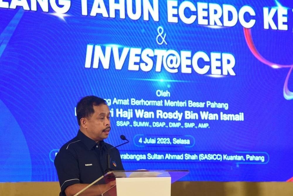 Baidzawi ketika berucap pada Majlis Sambutan Ulang Tahun ke-15 ECERDC dan Pelancaran Invest@ECER di Pusat Konvensyen Antarabangsa Sultan Ahmad Shah pada Selasa.
