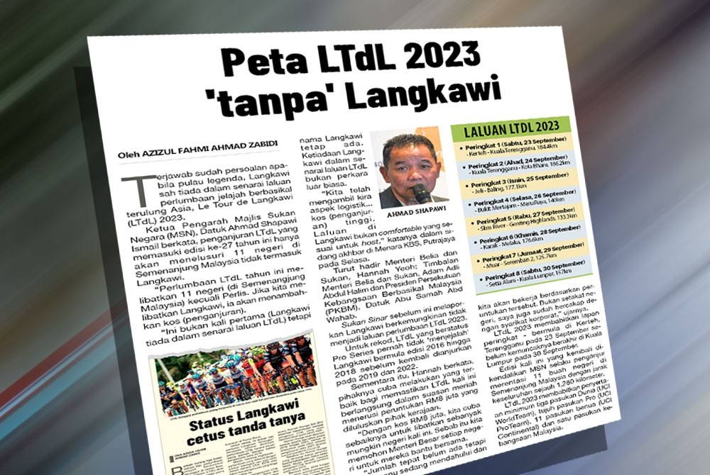 Laporan Sukan Sinar pada Rabu.