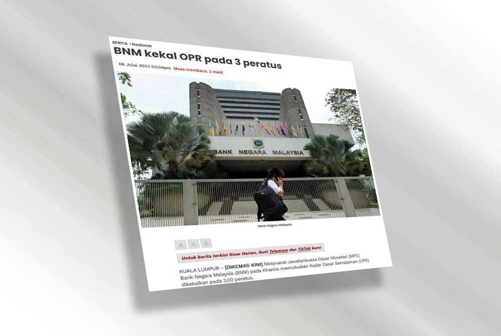 OCBC berkata, keputusan BNM itu adalah selaras dengan konsensus dan dalam jangkaannya.