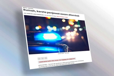 Laporan Sinar Harian pada Sabtu.