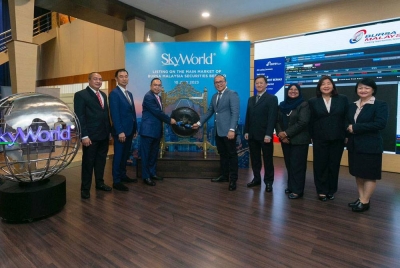 (Tiga dari kiri) Datuk Seri Ng Thien Phing bersama barisan Lembaga Pengarah SkyWorld Development Berhad.