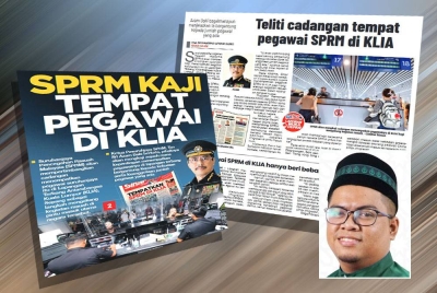 Keratan laporan Sinar Harian pada Isnin. Gambar kecil: Zairudin